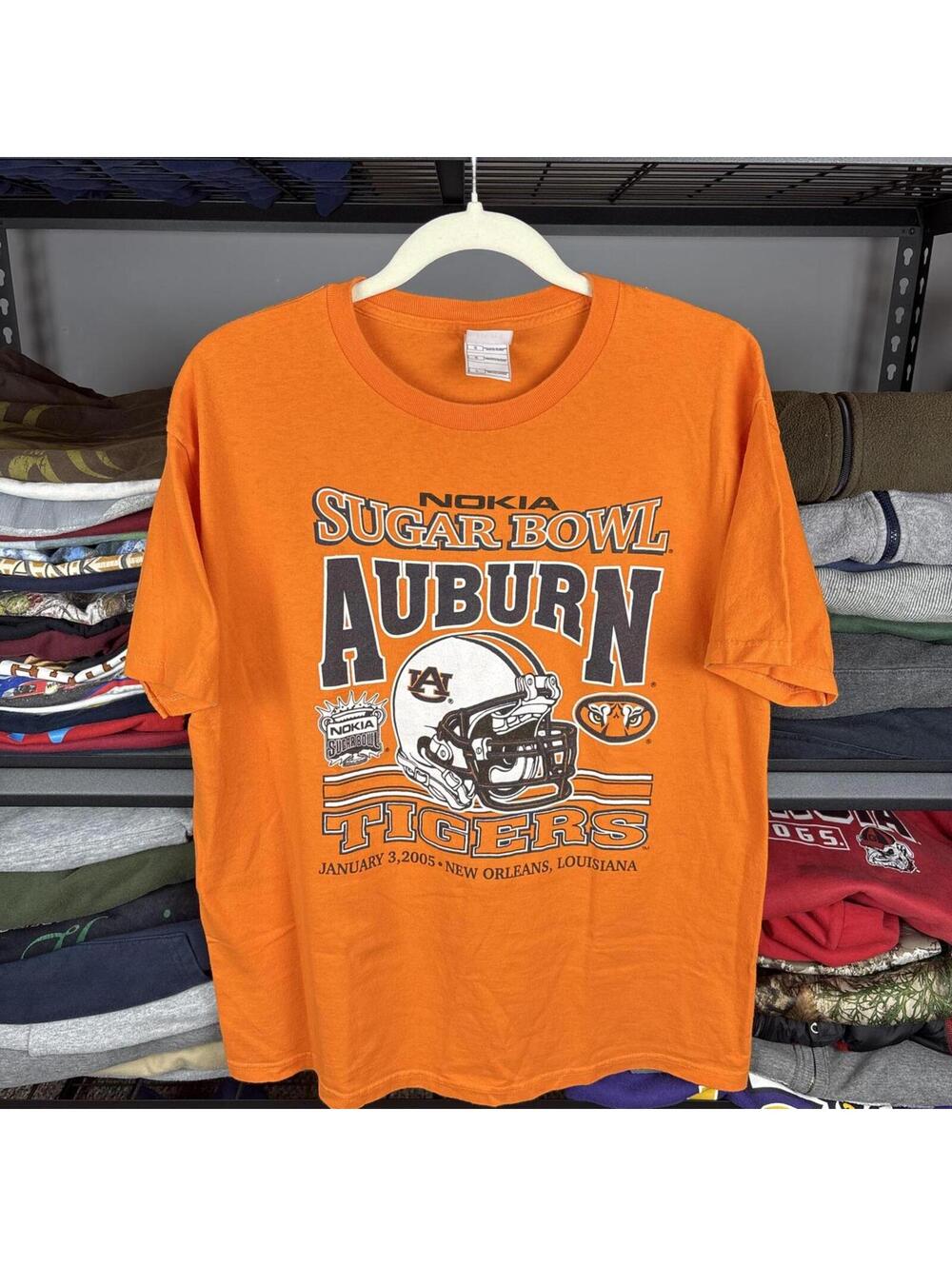 Auburn Tigers 2005 Nokia Sugar Bowl Perfect Season 13-0 Graphic Tee Size L